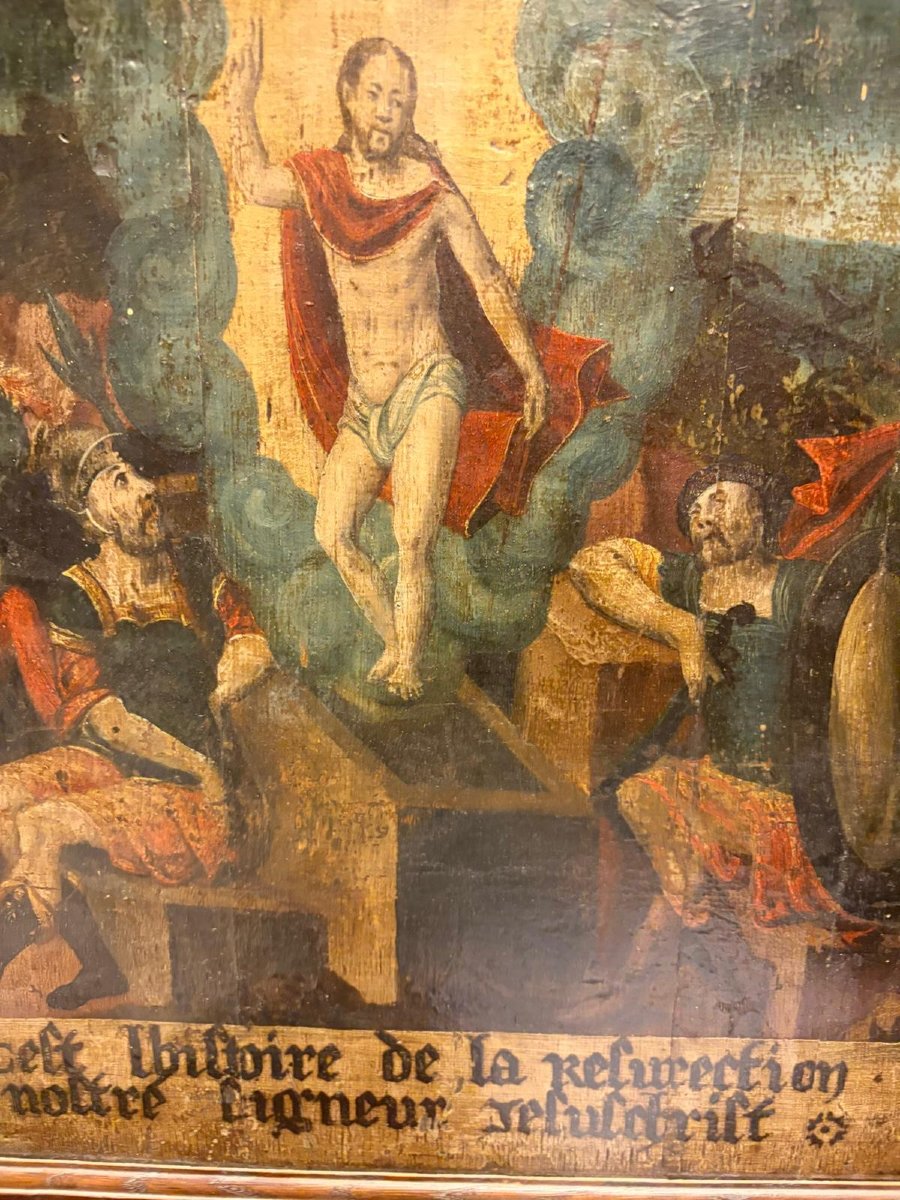 Tableau Icône  religieux français double face du XVIIIe siècle – Purification de la Vierge -photo-2