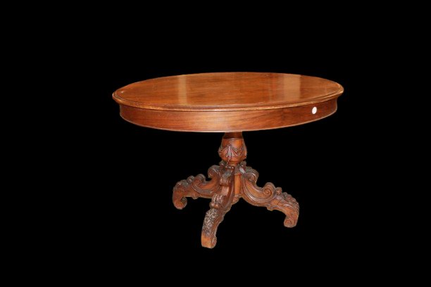 Table de Salle Française en Noyer de Style Louis-Philippe – XIXe Siècle-photo-4