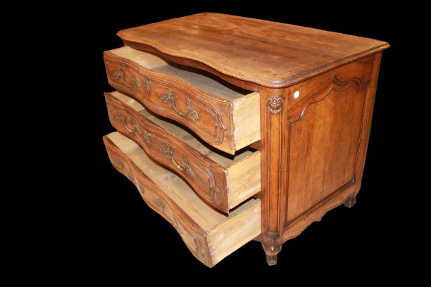 Late 17th-century French Canterano In Walnut – Antique Chest Of Drawers With 3 Drawers-photo-1