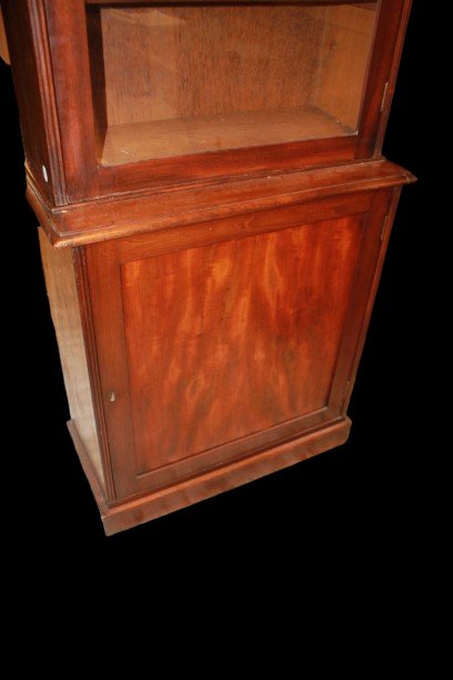 Victorian English Display Bookcase, Mid-19th Century – Mahogany With Glass Door-photo-4