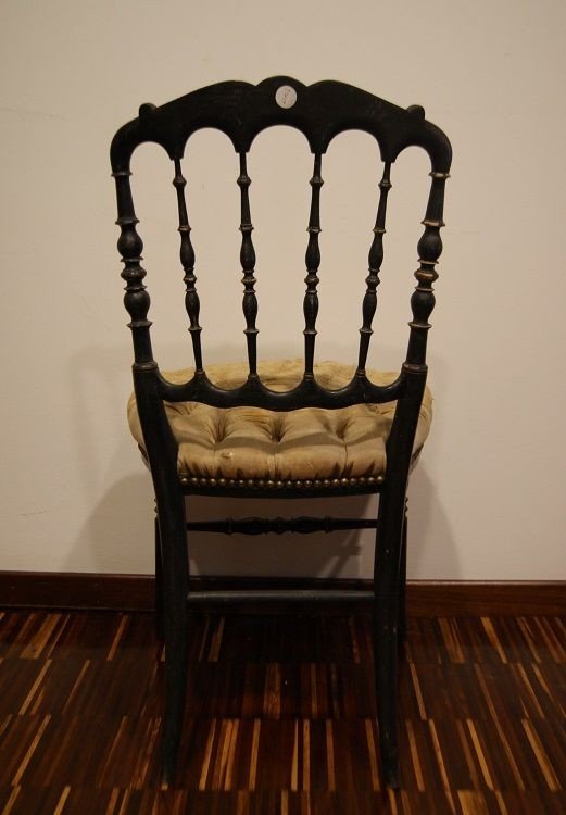 Group Of 4 French Chiavarine Chairs From The 1800s-photo-2
