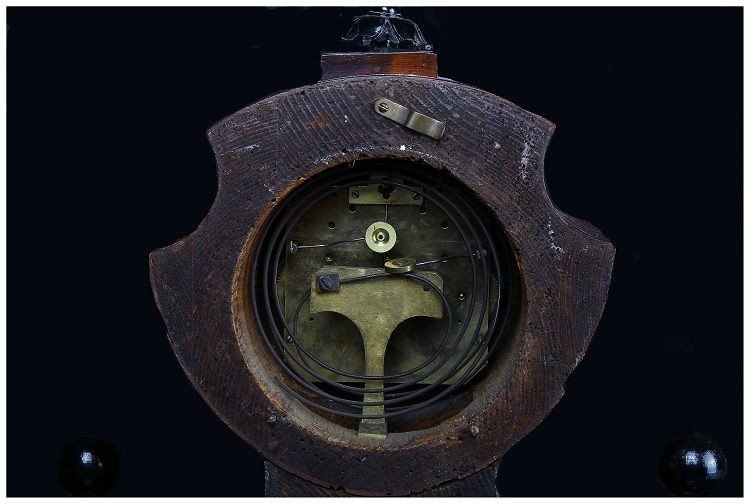 Austrian Mahogany Biedermeier Style Clock From The Early 1800s-photo-3