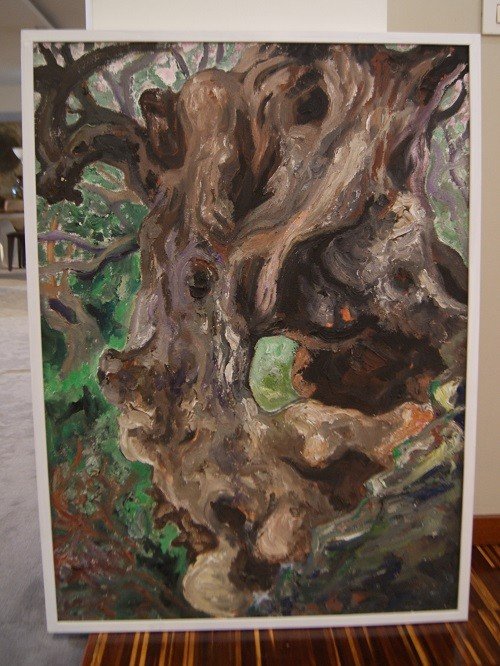 Carlo Levi Pair Of Trees Paintings From The 1970s-photo-2