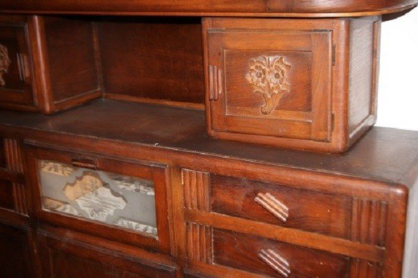 Decò Style Buffet From The First Half Of The 1900s In Oak Wood-photo-1