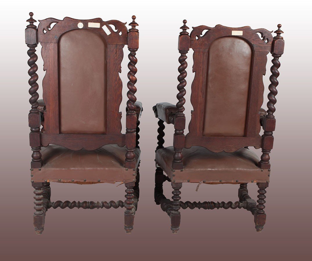 Pair Of Sumptuous Italian Armchairs From The Early 1800s In The Renaissance Style-photo-3