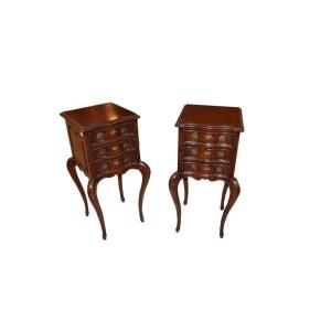 Pair Of Beautiful Mid-1800s French Bedside Tables In The Provençal Style