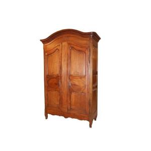 Large French 18th Century Provençal Style Wardrobe In Walnut