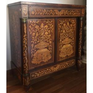  Richly Inlaid Dutch Sideboard