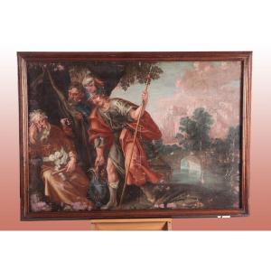 Grand Tableau l'Ivresse De Noé De l'Italien 600 Peinture Italienne Des Années 1600