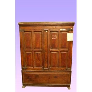 Wardrobe 2 Doors, Spanish From 1700, In Cherry Wood