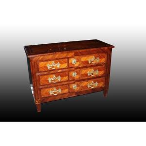 French Chest Of Drawers From The Early 19th Century, In The Louis XVI Style, Made Of Violet Woo