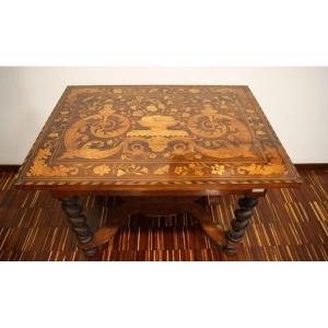 Table Rectangulaire Hollandaise De 1700 En Acajou