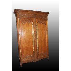 Provençal Wardrobe From The Late 18th To Early 19th Century, In Provencal Style, Made Of Oak Wo
