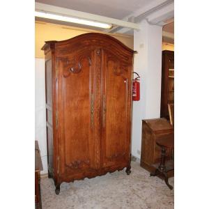 French Provençal-style Wardrobe Made Of Cherry Wood From The Late 1700s