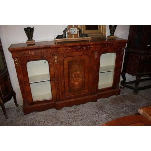 Louis XVI Style Commode From The Early 1800s With 3 Doors And Inlays