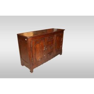 18th-century Provencal Chestnut Wood Sideboard With Carvings