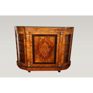 English Servant From The First Half Of The 1800s, Louis XVI Style, In Walnut And Briar Walnut 