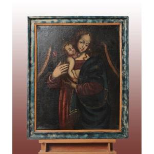 Sutela Oil Screening Madonna With Child First Half Of The 600 Years Complete With An Antique Ma