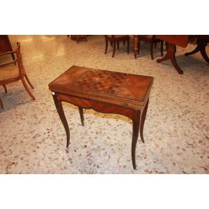 French Gaming Table From The Early 1800s, Louis XV Style, In Rosewood And Rosewood