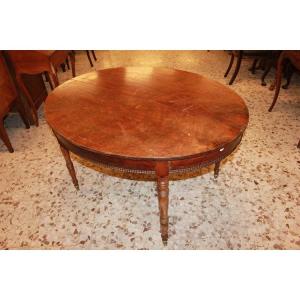 Oval Extendable French Table From The Mid-1800s, Louis-philippe Style, In Mahogany Wood