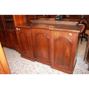 English Sideboard From The Second Half Of The 19th Century, Victorian Style, In Mahogany Wood