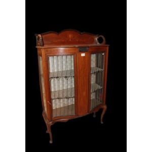  English 2-door Display Cabinet From The Second Half Of The 19th Century, Victorian Style