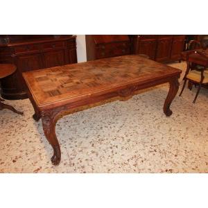 Large Extendable Rectangular Provencal Table In Walnut Wood From The 1800s