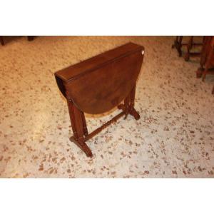 French Sofa Side Table From The Second Half Of The 1800s, Directoire Style, Made Of Mahogany 