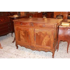 French Mid-19th Century Medium-sized Provencal Sideboard, Made Of Walnut Wood