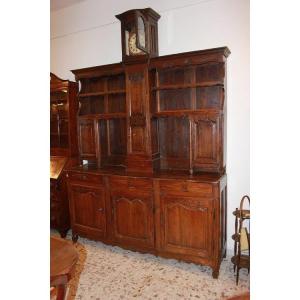 Large French Double-body Sideboard, From The Second Half Of The 1800s, Provençal Style In Oak