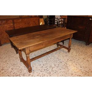 French Rectangular Rustic Table From The 1800s