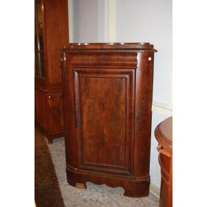 Pair Of Mahogany Corner Cabinets, Biedermeier Style, Northern Europe