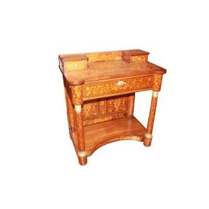 A Beautiful Late 1700s To Early 1800s Dutch Console Table In The Empire Style, Made Of Richly 
