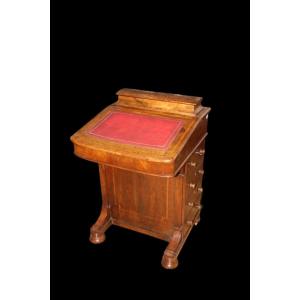 Davenport Bureau De Voyage Anglais De Style Victorien De La Deuxième Moitié Du XIXe Siècle