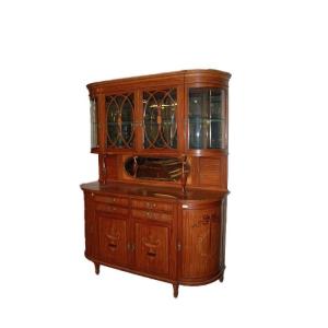 Beautiful And Large English Sheraton-style Sideboard From The Second Half Of The 1800s, Made Of