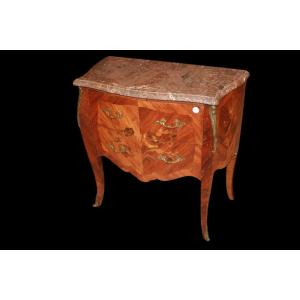 French Commode From The Late 1800s To Early 1900s, In Louis XV Style, Made Of Rosewood
