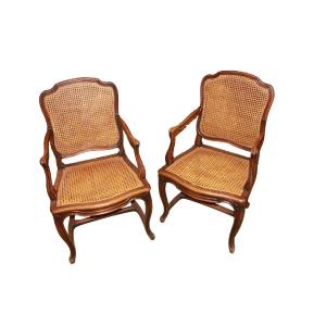 Paire de fauteuils provençaux français en chêne – XIXe siècle