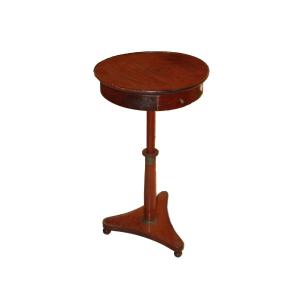 Table guéridon ronde française style Empire en acajou – XIXe siècle