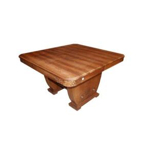 Table à Rallonge Française Du Début Des Années 1900 De Style Decò En Bois De Noyer