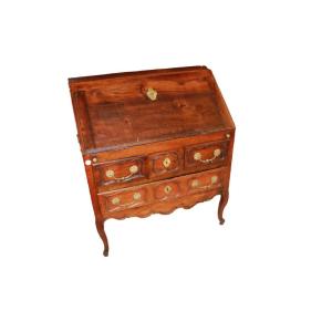 French Bureau Writing Desk From The Second Half Of The 18th Century, Provençal Style, Made Of W