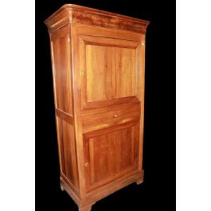 Armoire Grand Buffet Haut De Style Louis-philippe Français En Bois De Noyer