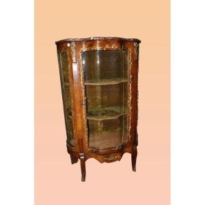 Vitrine Français Aux Bronzes De Style Louis XV De 1800 Vernis Martin 