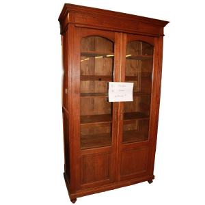 French Louis-philippe Bookcase In Oak – Late 19th Century