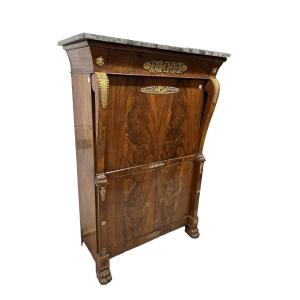 Secrétaire français style Empire en acajou – Milieu XIXe siècle