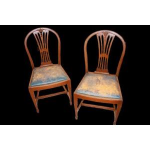 Ensemble de 4 Chaises Françaises en Noyer – Seconde Moitié XIXe Siècle