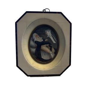 Rare 19th Century Erotic Miniature Painting – French Antique Artwork