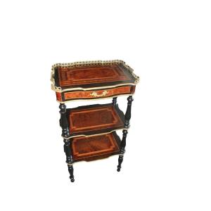 Napoleon III-style Side Table With Shelves And A Drawer From The 1800s