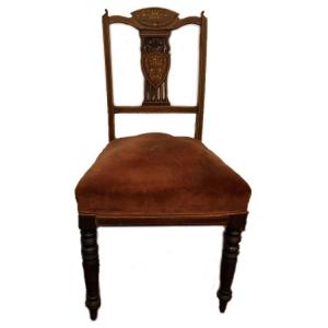 Set Of 4 Victorian Inlaid Chairs