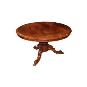 19th-century Circular Victorian Rosewood Table