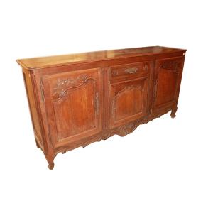 Provençal French Sideboard From The Second Half Of The 1800s, Made Of Solid Oak